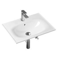Комплект 5 в 1 Lavinia Boho Bathroom Sink 21510350, врезная фарфоровая раковина 60 см, смеситель, латунный сифон, донный клапан quick-clac, угловые вентили 2 шт.