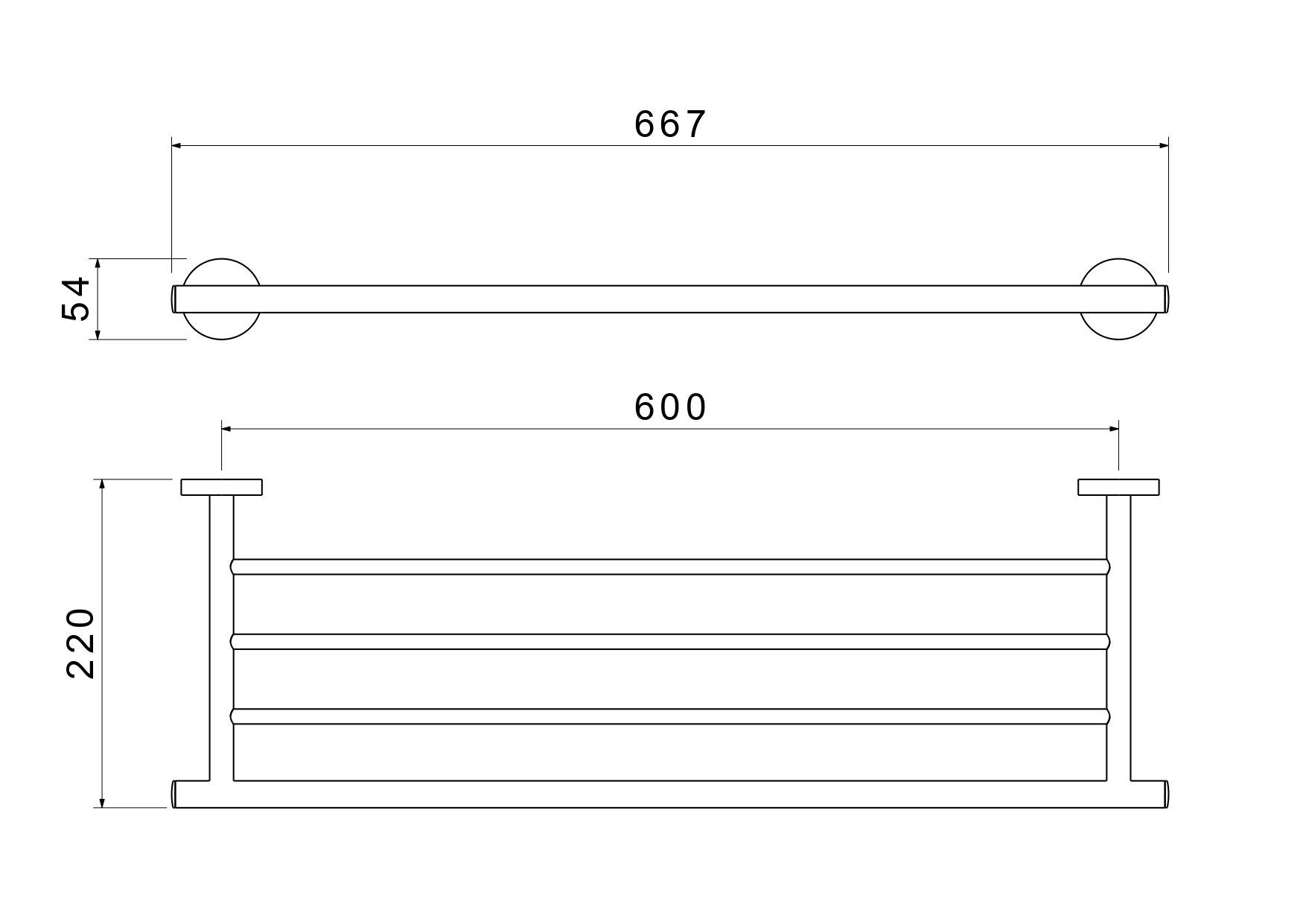 Полка для полотенец AQUATEK, матовый черный AQ4222MB ОБЕРОН Полка для полотенец AQUATEK, матовый черный AQ4222MB ОБЕРОН