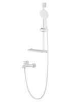 Смеситель для ванны с душевым гарнитуром WONZON & WOGHAND ALFA, Белый матовый (WW-AE3201-MW)