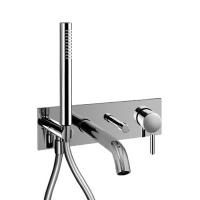 Fantini Nostromo Смеситель для ванны, встраиваемый, (наружняя часть), цвет: нержавеющая сталь