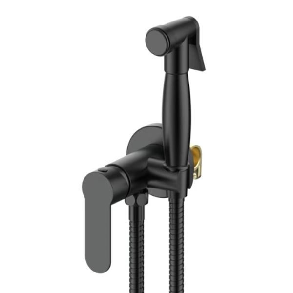 Гигиенический душ со смесителем встраиваемый ESKO SMHOLB, черный