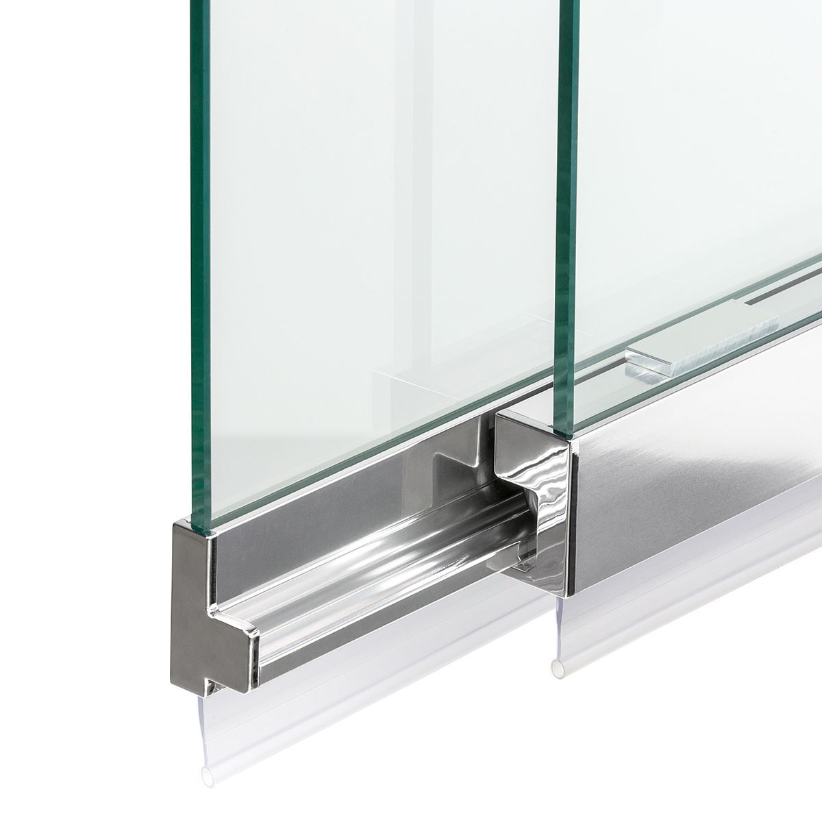 Шторка для ванны NEW TRENDY SENSI 100 см P-0038 (хром)