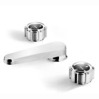 Stella Timeaster Смеситель для раковины на 3 отверстия 3223, ручка d=65мм, цвет: хром, ручка черная