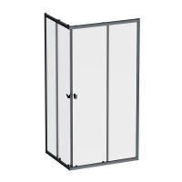 W87G-403-10080-BT Sunny душ огражд прямоугольн, раздвижн двери 100x80 черный,стекло прозрачн W87G-403-10080-BT Sunny душ огражд прямоугольн, раздвижн двери 100x80 черный,стекло прозрачн
