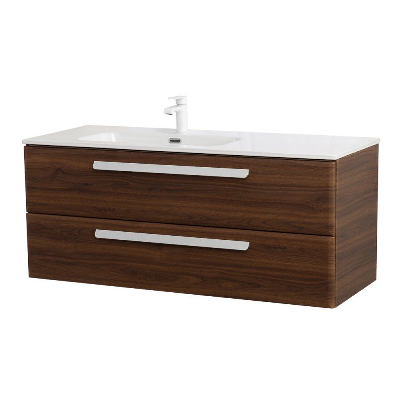 ECO-CER-N База под раковину подвесная с двумя выкатными ящиками, правосторонняя, Bianco Lucido, 1000x457x500, ECO-CER-N-1000-2C-SO-BL-R, артикул ECO-CER-N-1000-2C-SO-BL-R