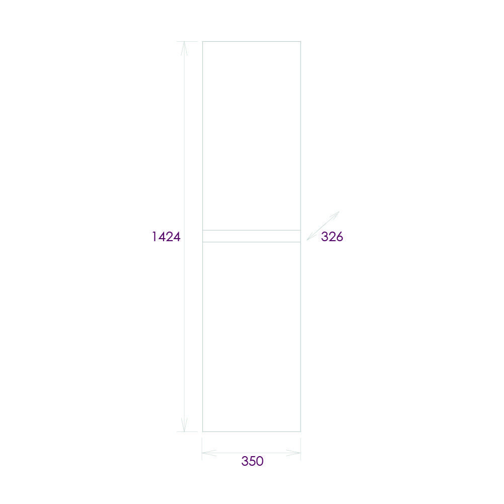 Пенал Onika Алеста 35 подвесной, белый/камень светлый, универсальный