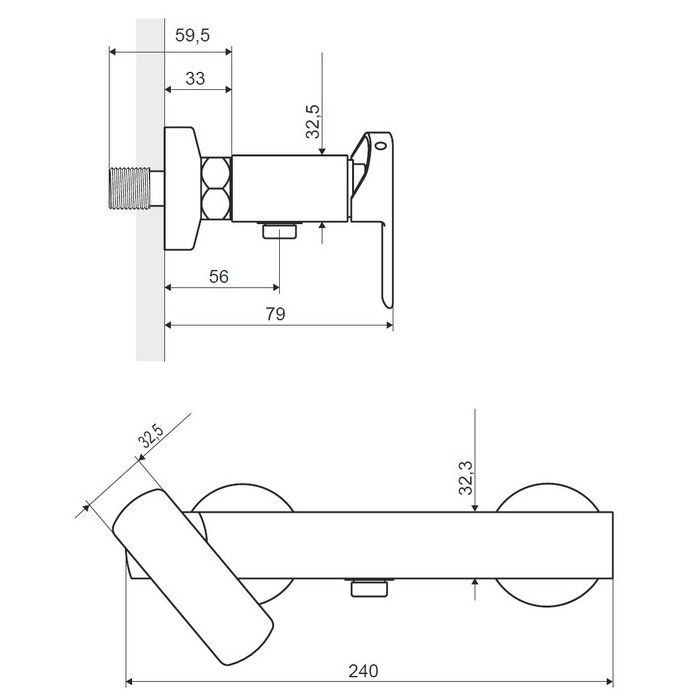 Смеситель для душа EXCELLENT Pride AREX.4008CR (хром)