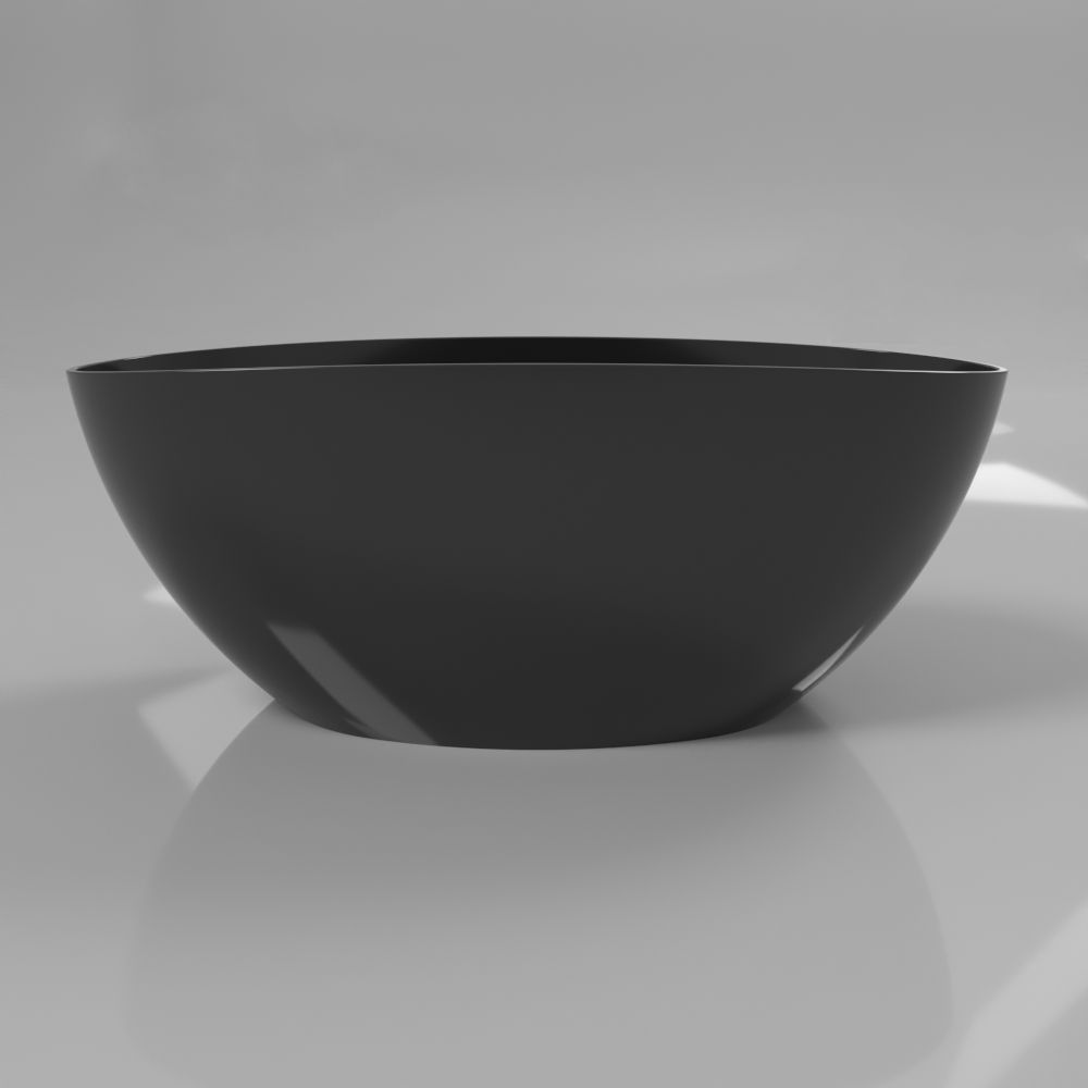 Ванна WHITECROSS Onyx A 160x75 (черный глянец) иск. камень