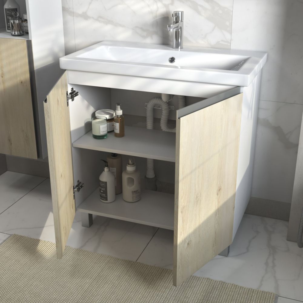 Тумба VIGO Yuma 800-2-0 под раковину Ц0000005955 (Como), поставляется в разобранном виде (347), артикул 347