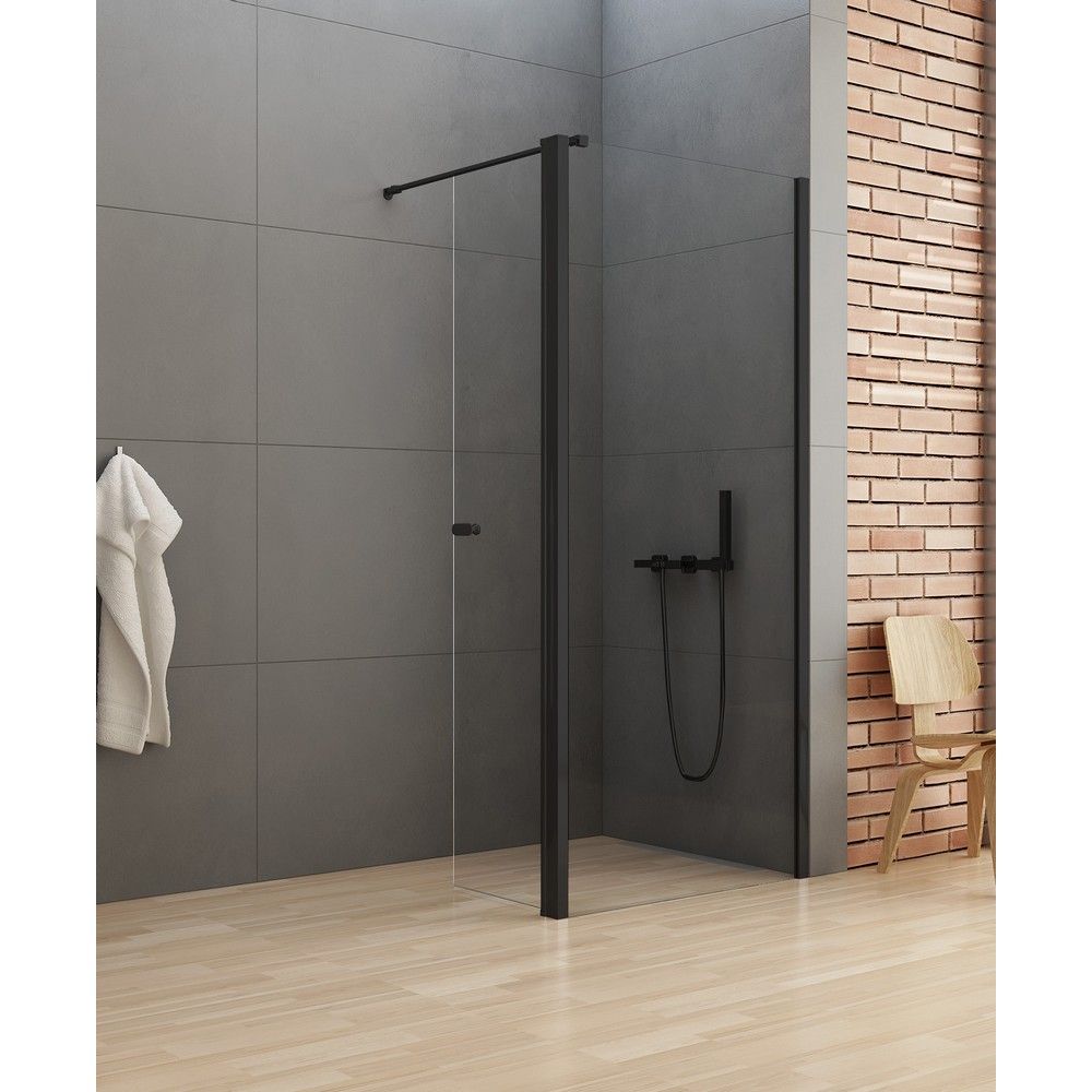 Душевое ограждение NEW TRENDY NEW SOLEO BLACK 50x195 K-0774 (черный)