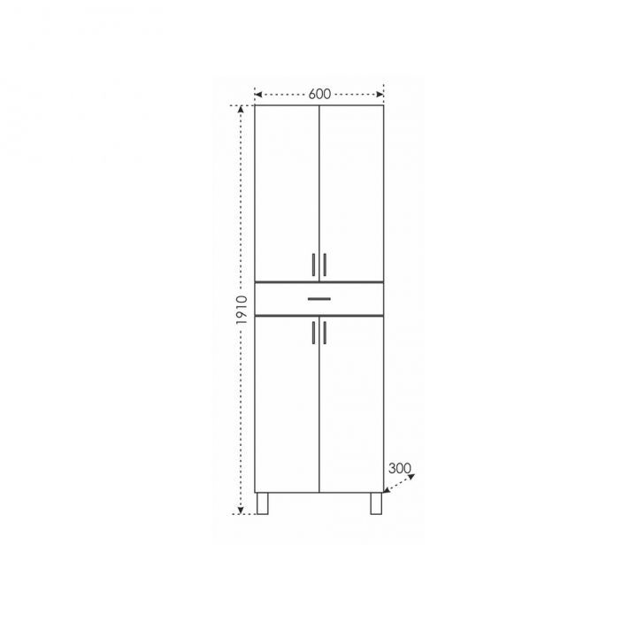 Шкаф-пенал "Дублин 60" 1 ящ