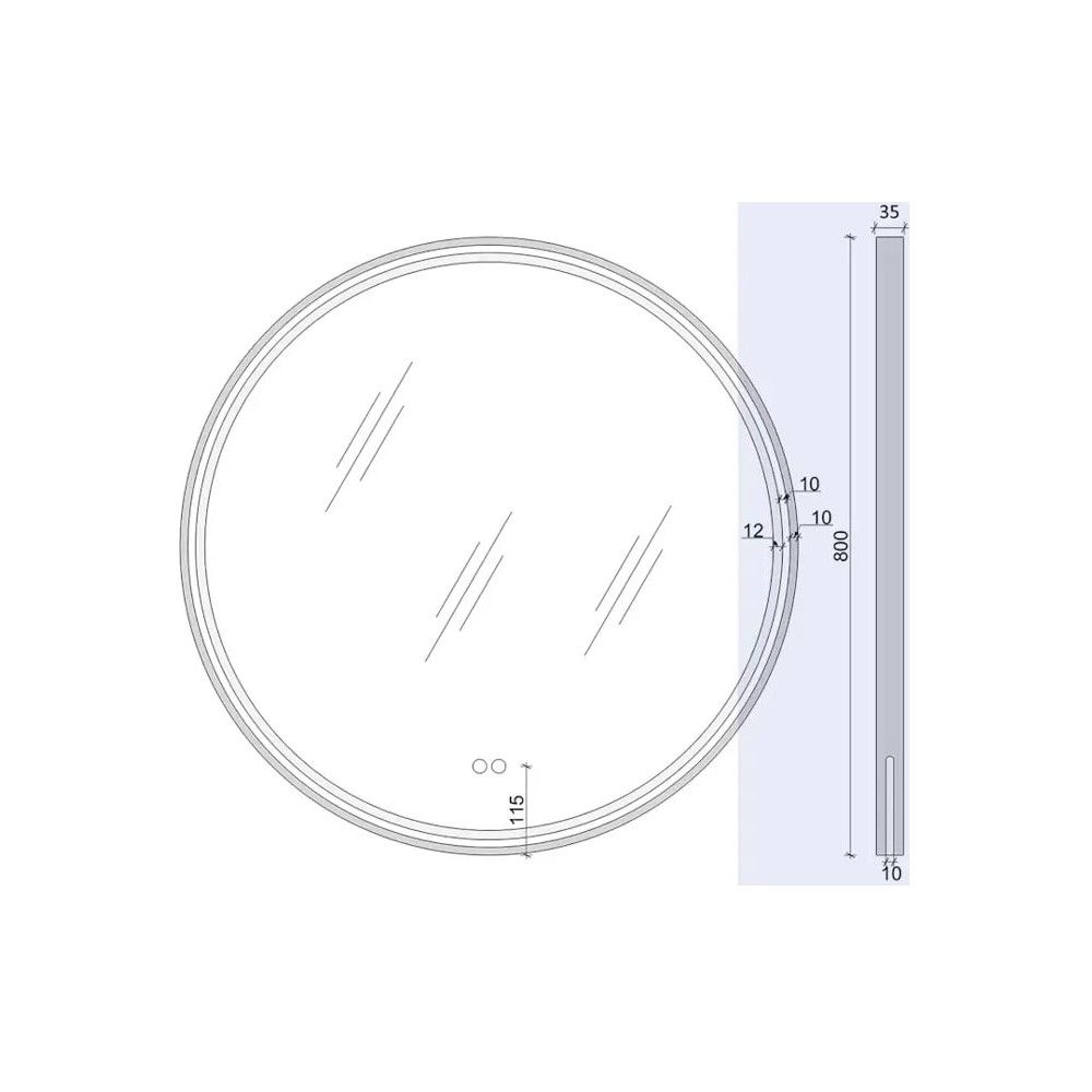 Зеркало Maretti Elena EA1480R03EL 80x80 см, артикул EA1480R03EL