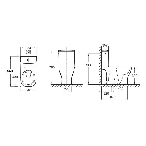 Унитаз с бачком напольный Jacob Delafon Struktura UJX102-00+ETE212-00 с горизонтальным выпуском