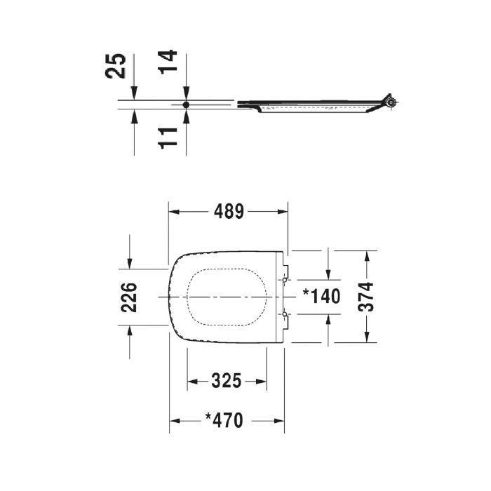 Duravit DuraStyle Сиденье для унитаза съемное, удлиненное исполнение, петли: нерж. Сталь, с автоматическим закрыванием