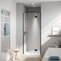 Kermi LIGA  Дверь в нишу  c непод.сегментом  LI SFR 1000x2000,  Schwarz Soft+прозрачное стекло с Kermiclean Kermi LIGA  Дверь в нишу  c непод.сегментом  LI SFR 1000x2000,  Schwarz Soft+прозрачное стекло с Kermiclean