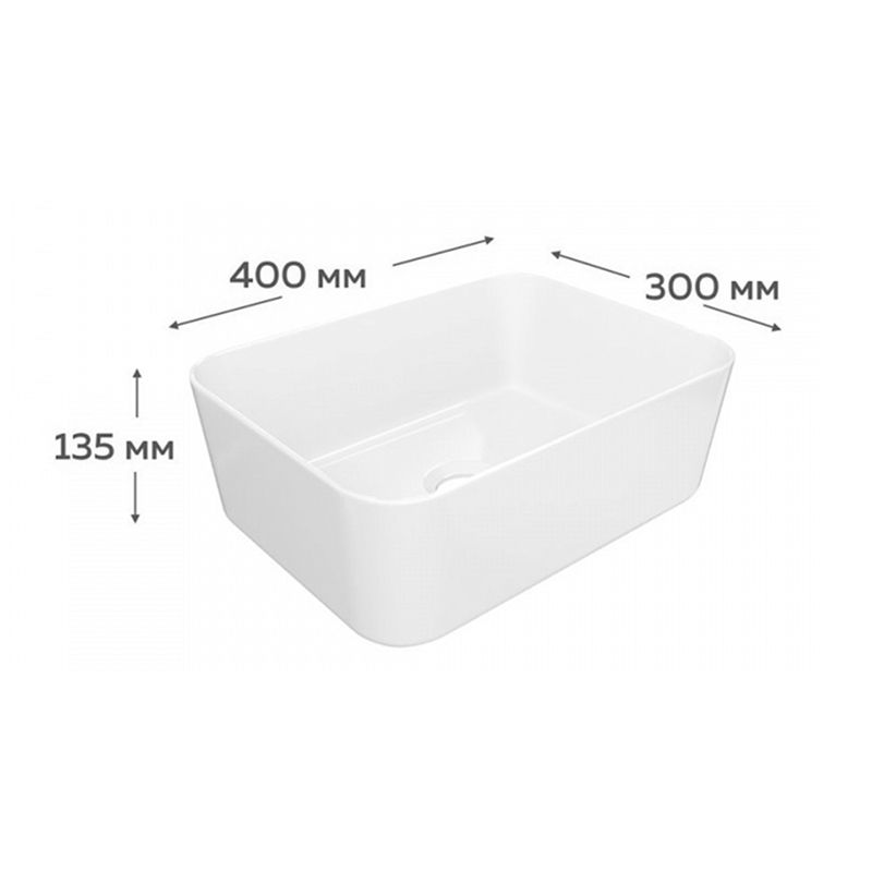 Раковина чаша Maretti UM13NS42-844, белая, артикул UM13NS42-844
