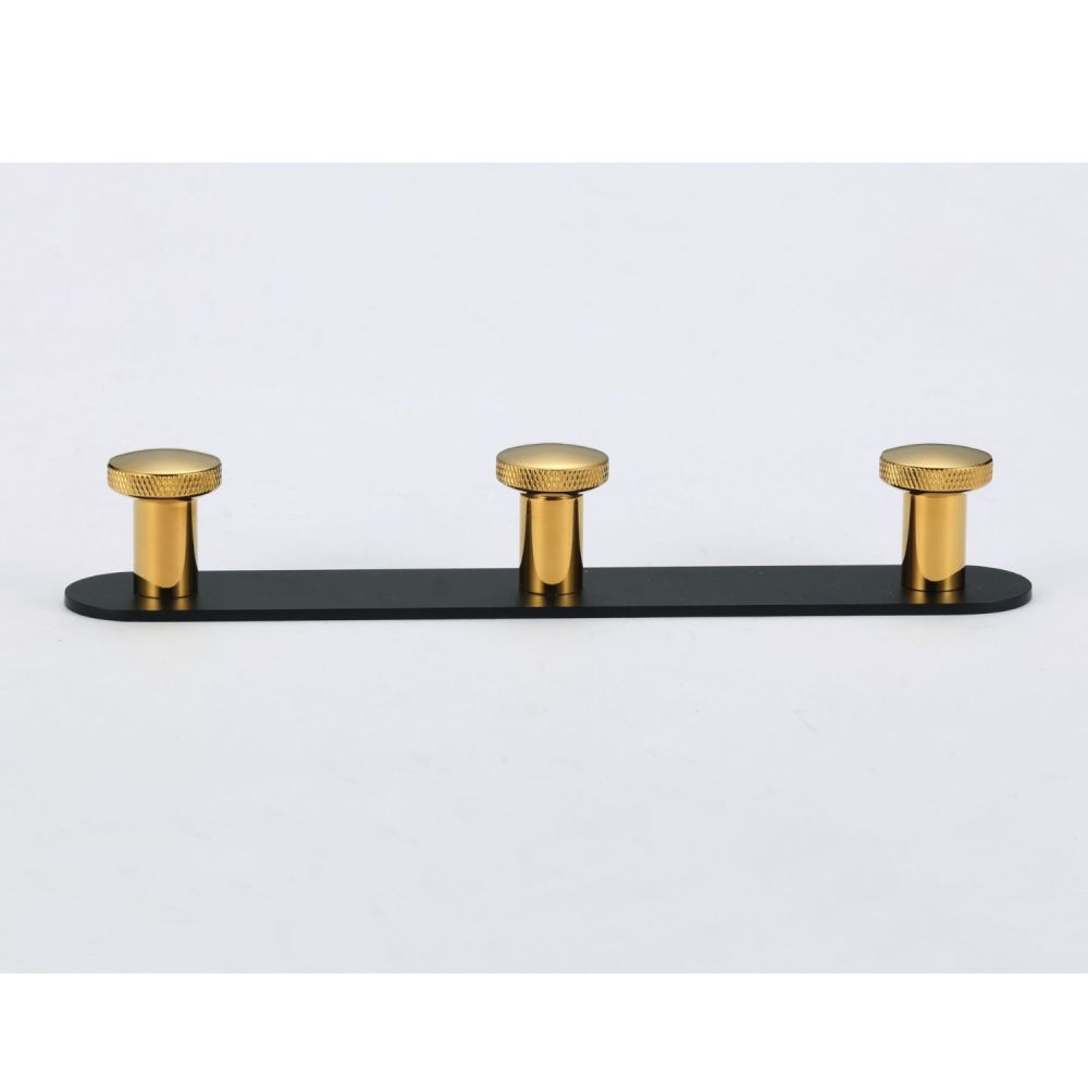 Планка с крючками Savol S-002173HB, черный/золото, артикул S-002173HB