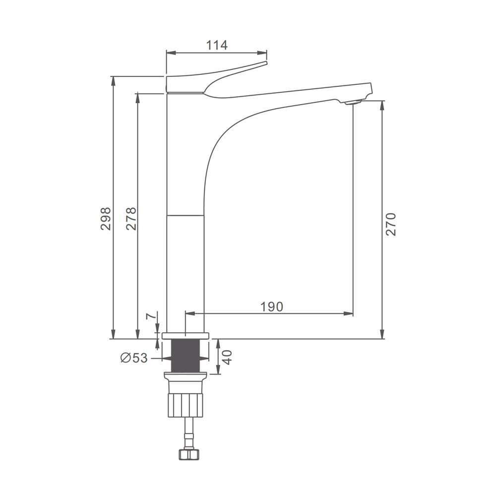 Смеситель для раковины высокий Splenka S54.15, хром