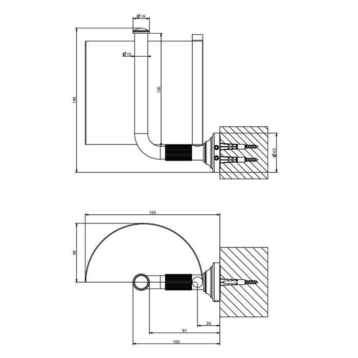 GESSI VENTI20 Держатель туалетной бумаги, с крышкой, цвет Brushed Brass PVD