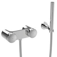 FIMA|Carlo Frattini Texture Collection Смеситель для душа внешнего монтажа, ручки ''H'', без накладок, с душевым комплектом, цвет хром (без накладок)