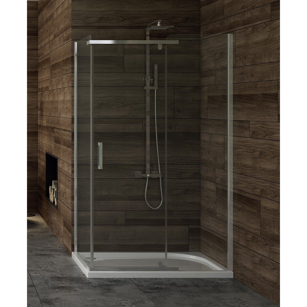 Душевое ограждение NEW TRENDY NEW KOMFORT 100x80x195 K-0442 (хром)