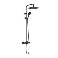 Душевая стойка, Hansgrohe, Vernis Shape, смеситель-в комплекте, тип регулирования воды-термостатический картридж, с регулируемым ограничителем температуры горячей воды, штанга-есть, верхний душ-есть, форма верхнего душа-квадратная, размер верхнего душа,мм Душевая стойка, Hansgrohe, Vernis Shape, смеситель-в комплекте, тип регулирования воды-термостатический картридж, с регулируемым ограничителем температуры горячей воды, штанга-есть, верхний душ-есть, форма верхнего душа-квадратная, размер верхнего душа,мм