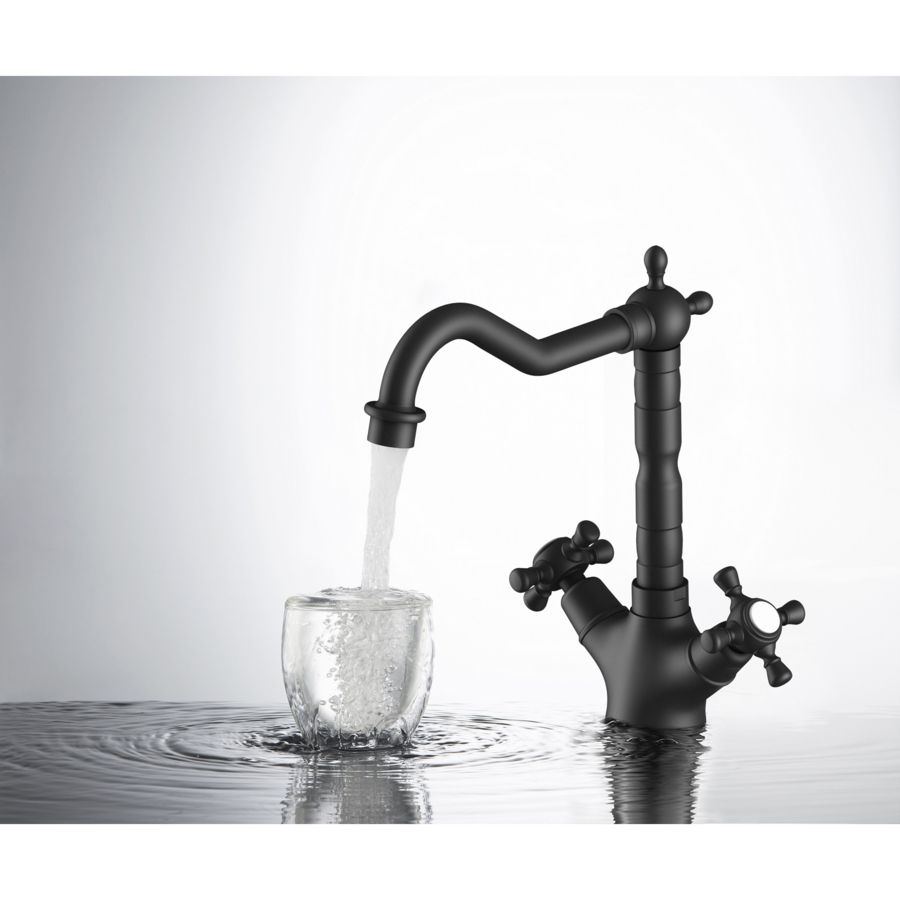 Смеситель для раковины Timo Nelson 0143/03F черный, артикул 0143/03F