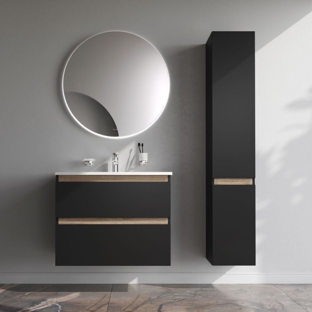 M85AFHX0802BM X-Joy, База под раковину, подвесная, 80 см, 2 ящика, черный матовый M85AFHX0802BM X-Joy, База под раковину, подвесная, 80 см, 2 ящика, черный матовый