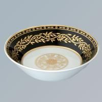 THG MARQUISE NOIR DECOR OR Блюдо керамическое ø130 мм., настольное, декор черный/золото, цвет белый THG MARQUISE NOIR DECOR OR Блюдо керамическое ø130 мм., настольное, декор черный/золото, цвет белый