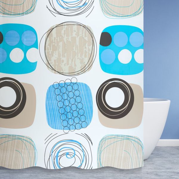 Штора для ванной комнаты Savol S-8PEVA04, круги