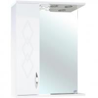 Зеркало со шкафом Bellezza Элеганс 65 L 4618610522018 с подсветкой Белое