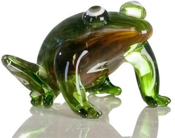 Casablanca, фигурка стеклянная "Лягушка", цвет коричнево-зеленый