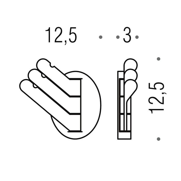 Colombo Luna Крючок, цвет: хром Colombo Luna Крючок, цвет: хром