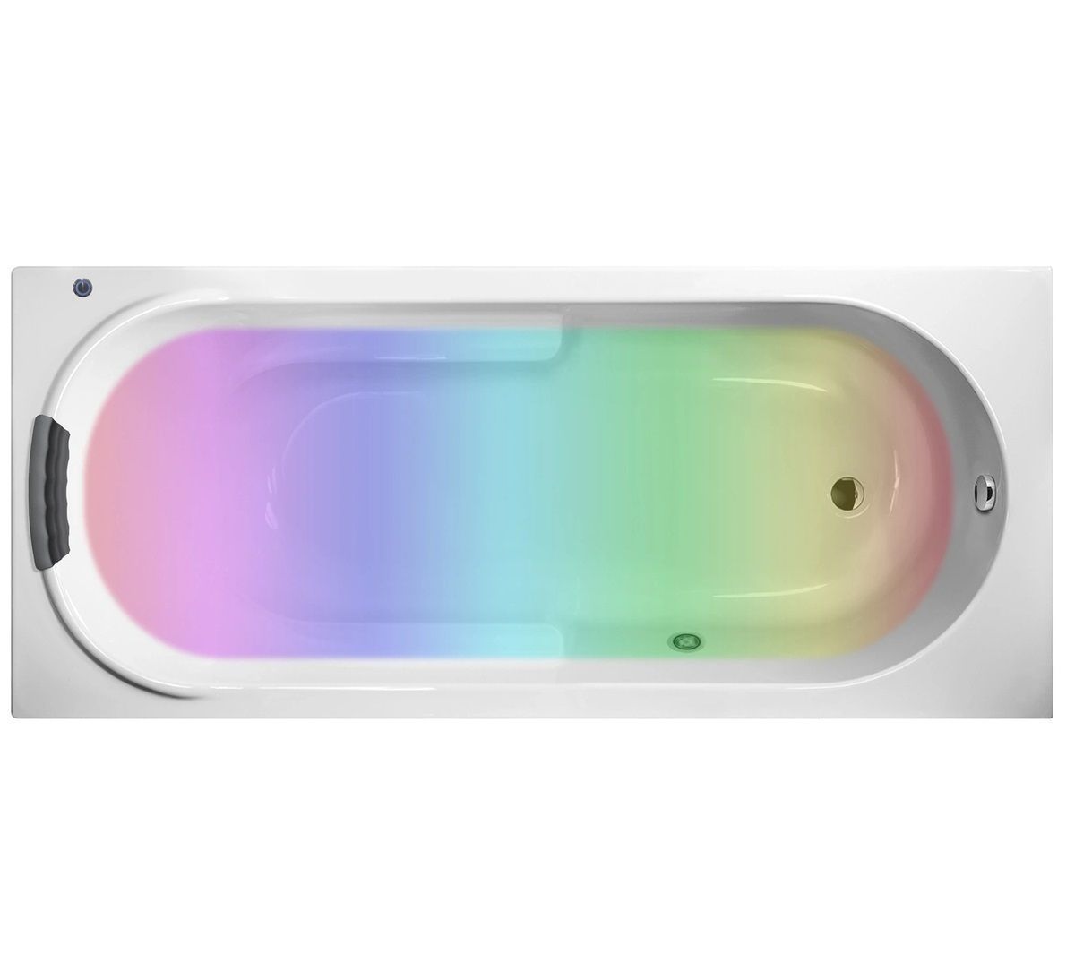 Комплект 5 в 1 Lavinia Boho Bristol S4-3502006P, акриловая ванна 160x75 см, каркас с монтажным набором, подголовник, лицевой экран, хромотерапия