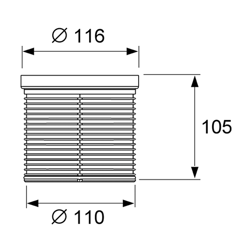 Удлинитель без фланца, без решетки