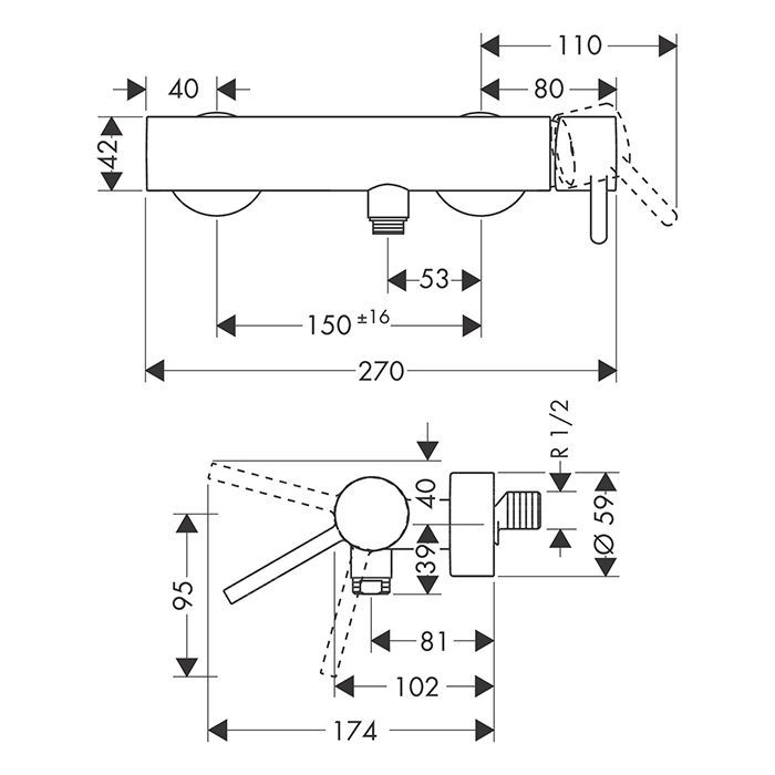 AX Starck Смеситель для душа , цвет полированное золото