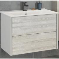 Тумба с раковиной Comforty Женева 75 4137097 подвесная Дуб белый