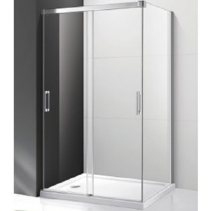 Душевая стенка Cezares Tandem Soft FIX 100 профиль Хром стекло прозрачное