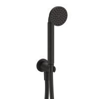 Fantini Icona Classic Душевой набор: ручная лейка со шлангом и держателем,круглая розетка, выпуск 1/2, цвет Deep Black PVD