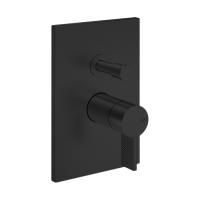 GESSI  INVERSO DIAMANTATO Внешняя часть настенного смесителя на 2 выхода с перекл ванна/душ, цвет: Matte Black