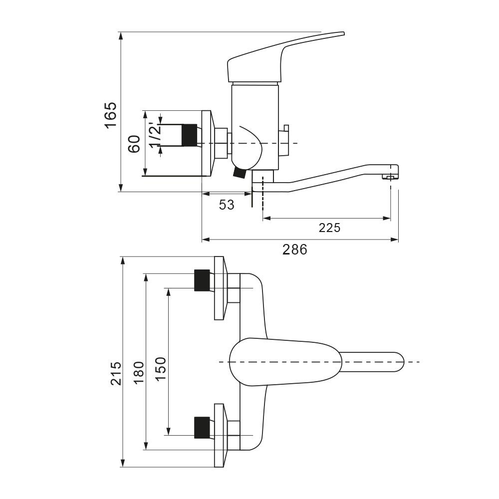 Смеситель для ванны WesnaArt OCEAN OCE12-321, хром