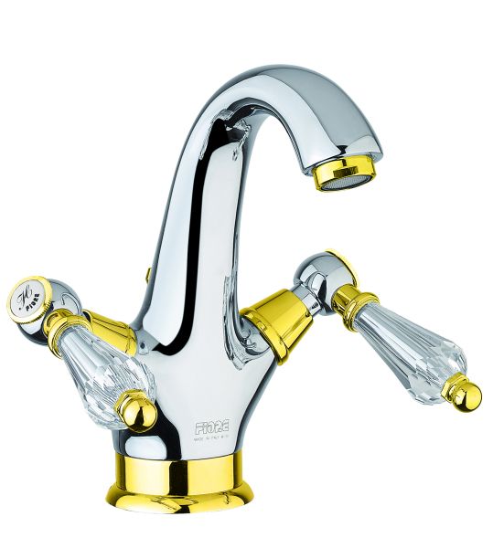 Смеситель для раковины Fiore GIOIELLI (SWAROVSKI®) 08CO0623, хром/золото