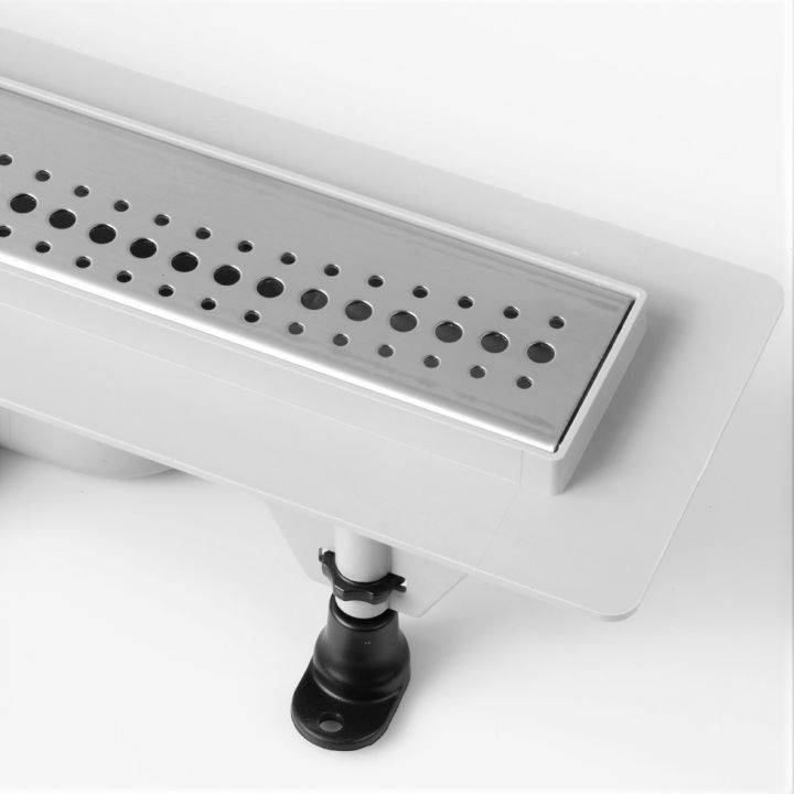 Пластиковый сливной канал с сеткой из нержавеющей стали 2, L = 755 мм