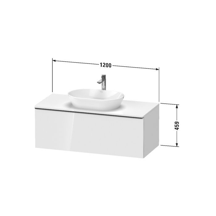 Раковина, Duravit, Luv, ширина, мм-600, глубина, мм-400, высота, мм-140, тип установки-накладной, отверстия для смесителя-отсутствуют, материал-керамика, крепёж-есть, цвет-белый, артикул 0379600000