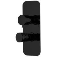 Fima Carlo Frattini Spillo Tech Смеситель для душа, встраиваемый, переключателем на 2/3 источника, цвет: чёрный матовый