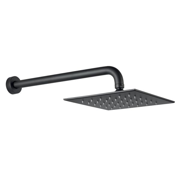 Верхний душ ультратонкий с кронштейном Fiore 30NN8650, черный