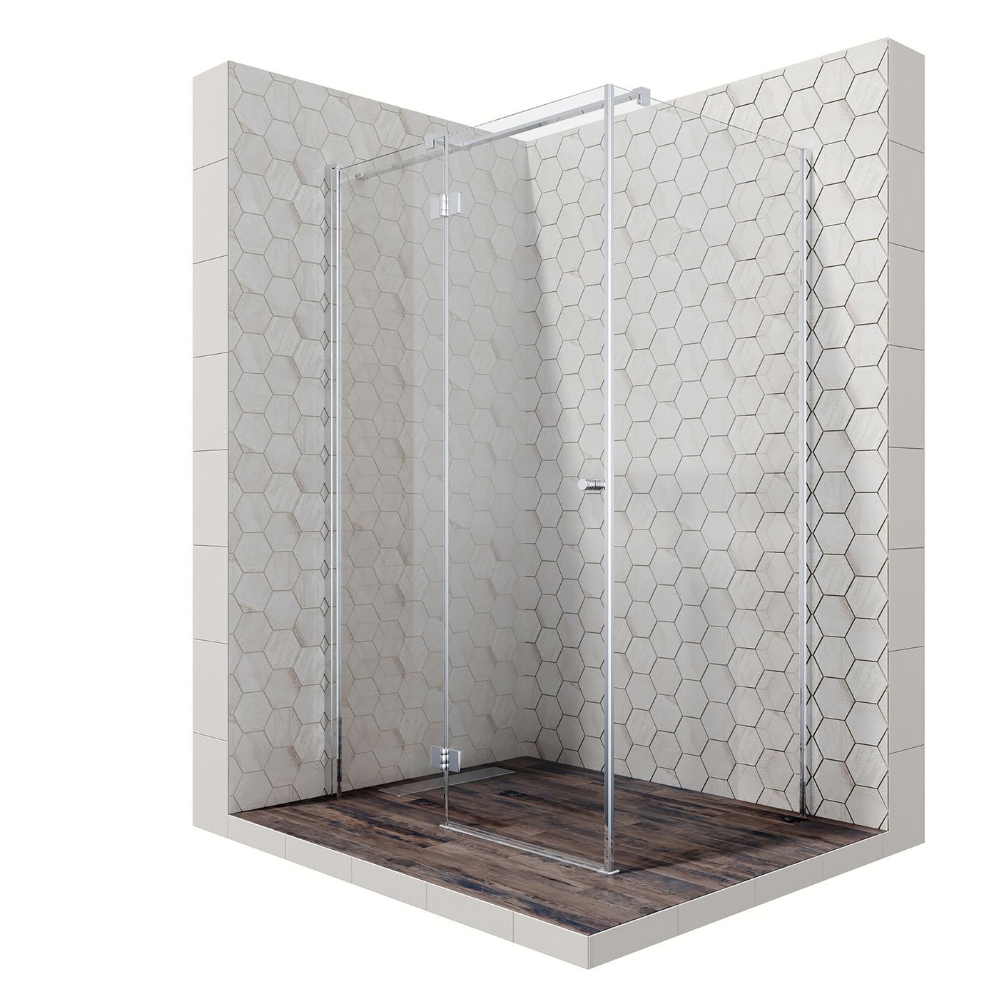 Душевой уголок Ambassador Diamond 12011108L-ST4, прямоугольный, линейный трап, 120х90