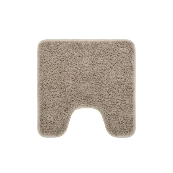 Коврик для ванной комнаты с вырезом, 50х50, микрофибра, светло-коричневый, IDDIS, BTLT07Mi12