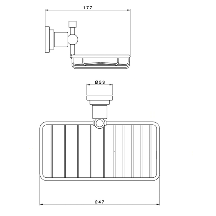 Nicolazzi Monte Croce Мыльница подвесная, цвет: хром