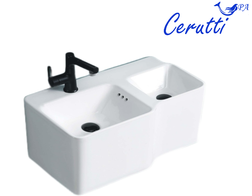 Раковина Double BELLA (645х365х300) двойная подвесная Cerutti SPA Раковина Double BELLA (645х365х300) двойная подвесная Cerutti SPA